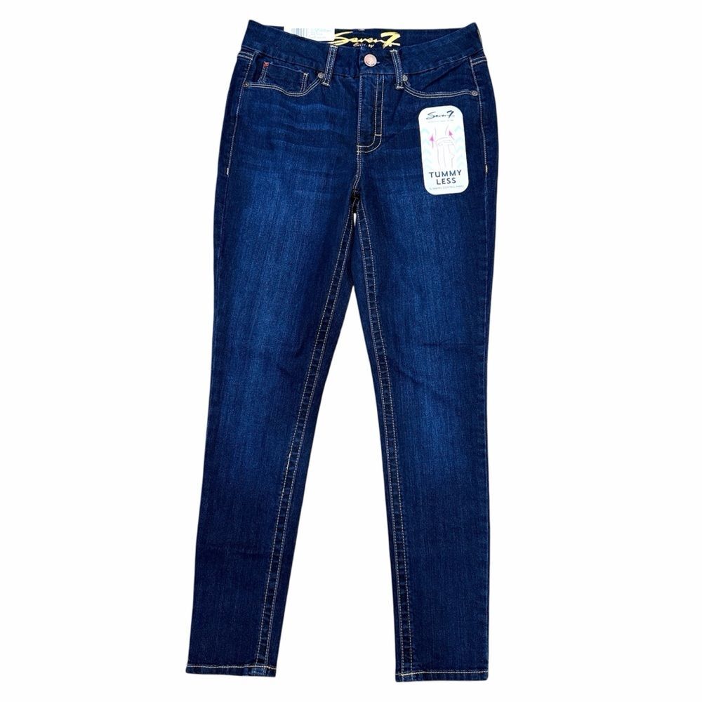 NWT Seven7 Women 6 Tummy Less‎ Skinny High Rise London Wash Blue